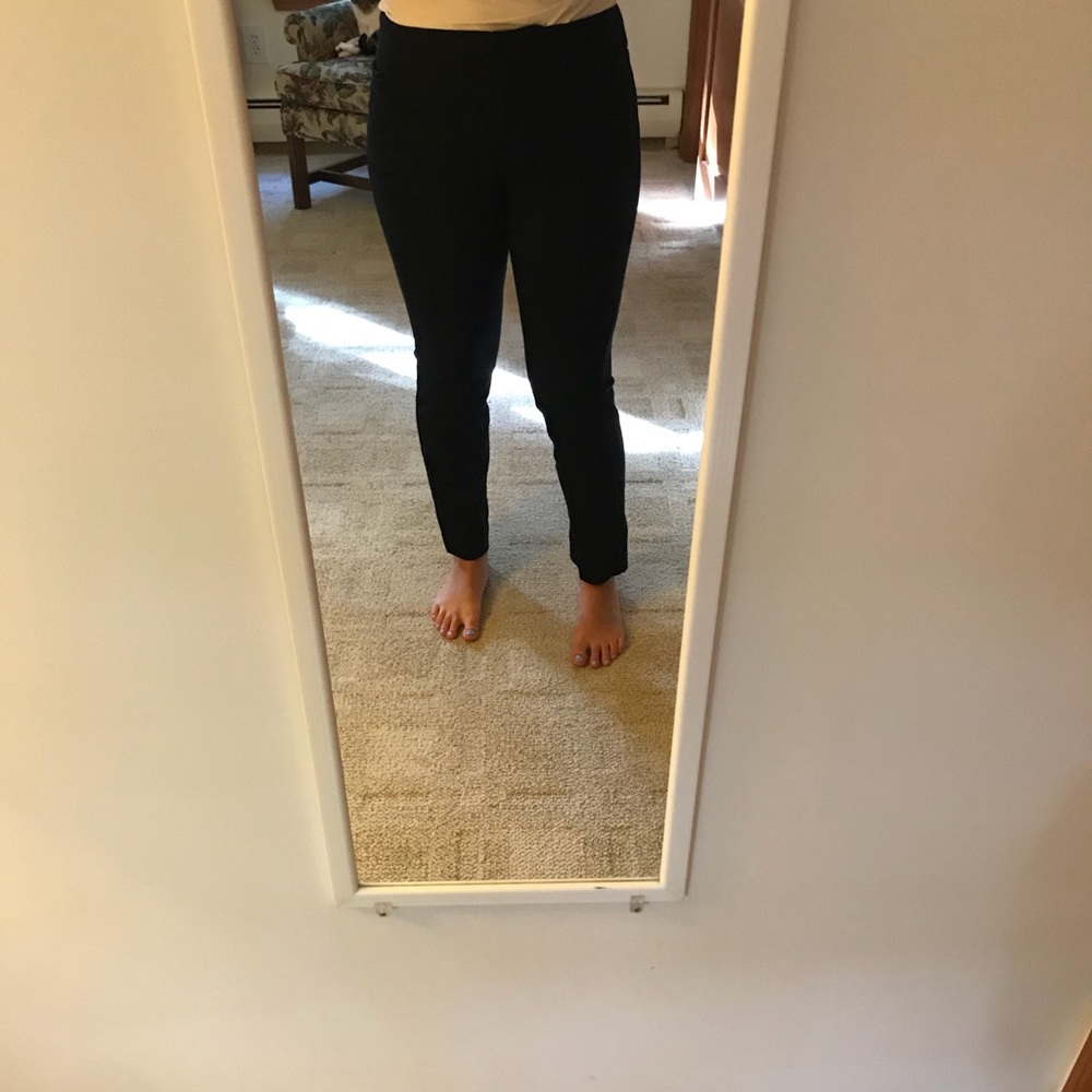 Ann Taylor Size 8 Curvy Navy Straight Leg Pants
